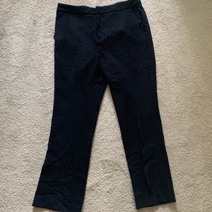 Joie cropped dark grey pinstripe pants